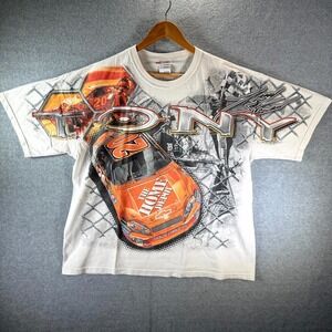 Vintage Chase Authentics AOP Nascar Home Depot Tony Stewart T-Shirt Men XL White